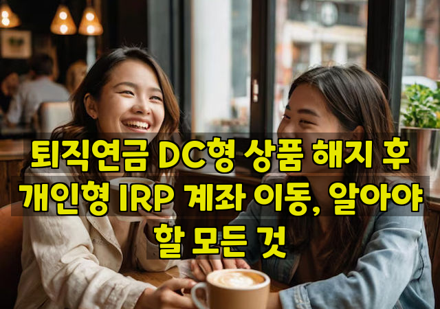 퇴직연금 DC형 상품 해지 후 개인형 IRP 계좌 이동, 알아야 할 모든 것